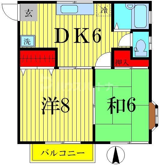 足立区辰沼のマンションの間取り