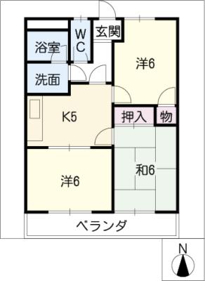 ハイツ園城の間取り