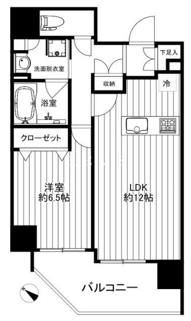 中央区新川のマンションの間取り