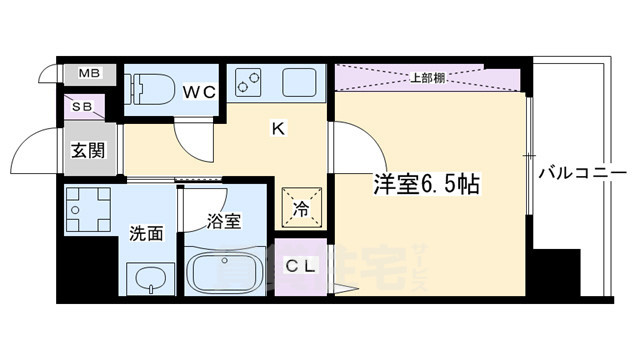 【京都市下京区西七条北月読町のマンションの間取り】