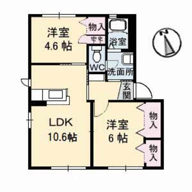 メゾン竹島　II棟の間取り