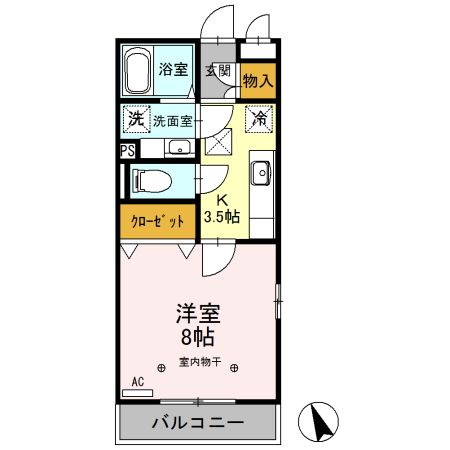 アネシス城北　Ｂの間取り