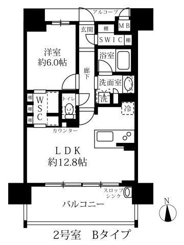 グランパセオ名駅那古野の間取り