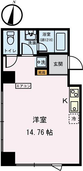 渋谷区千駄ヶ谷のマンションの間取り