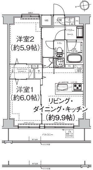 荒川区東日暮里のマンションの間取り