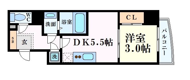 SERENiTE本町refletの間取り