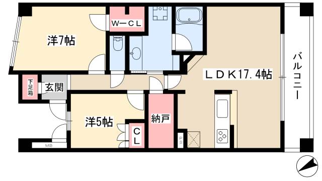 グランカーサ上前津の間取り