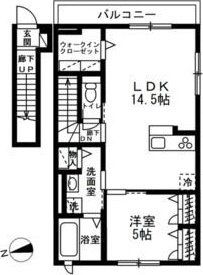 坂戸市中富町のアパートの間取り