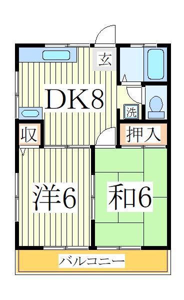 山幸ハイツの間取り