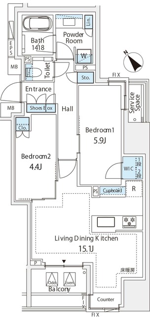 ミレアコート銀座プレミアの間取り