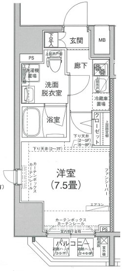 千代田区神田神保町のマンションの間取り