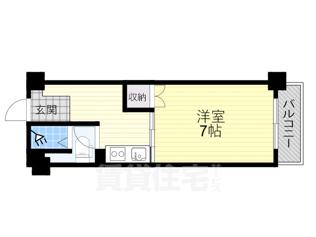 茨木市西駅前町のマンションの間取り