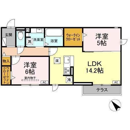 仮）Ｄ－ＲＯＯＭ各務原市鵜沼東町ＰＪの間取り