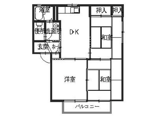 福知山市荒河東町のアパートの間取り