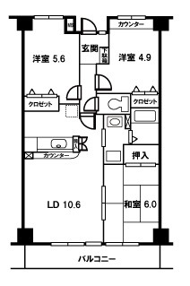 エバーグリーンコートの間取り