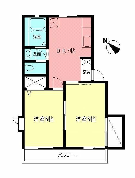 ハイムＡＳＡＨＩの間取り