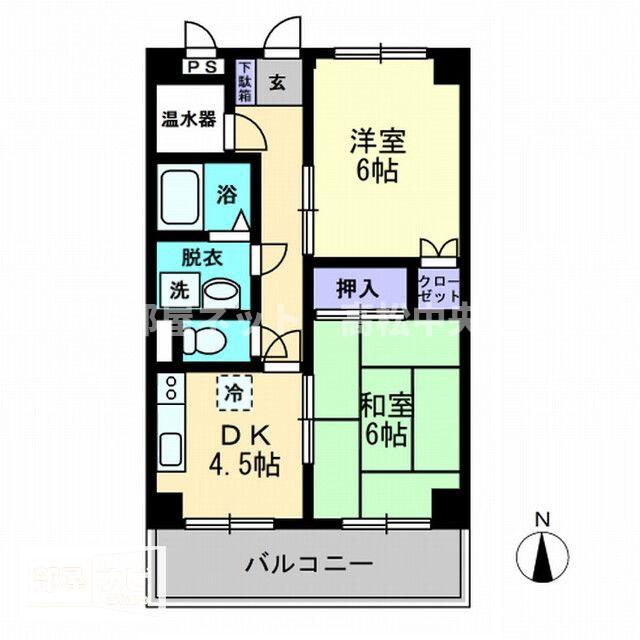 津山マンションの間取り