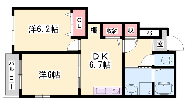 エスペランサ香寺の間取り