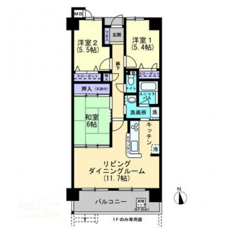 アルファステイツ原尾島の間取り