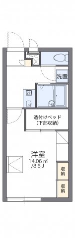 レオパレスひまわりの間取り