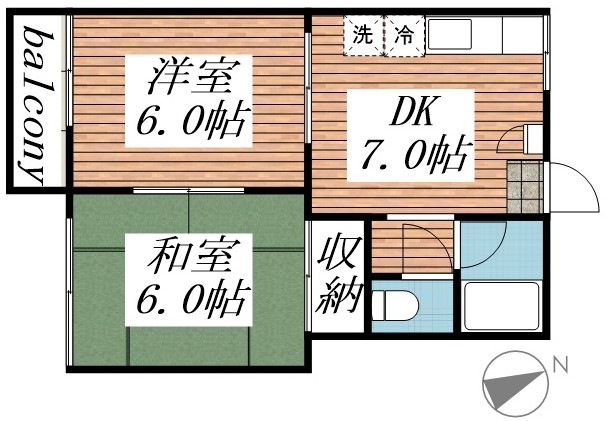 羽生市南のアパートの間取り