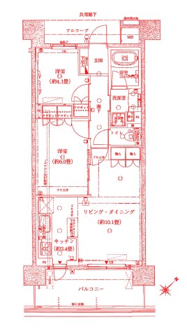 新横浜ヴォアールの間取り