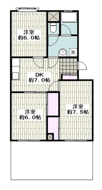 藤沢市大鋸のマンションの間取り