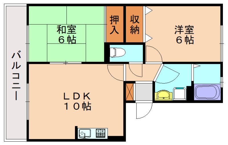 糟屋郡新宮町三代西のアパートの間取り