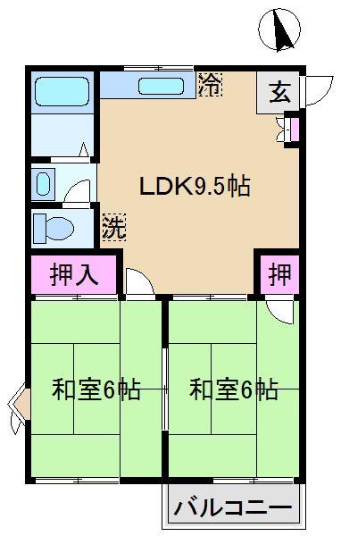 足立区新田のアパートの間取り