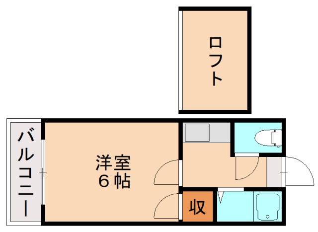 福岡市東区唐原のアパートの間取り