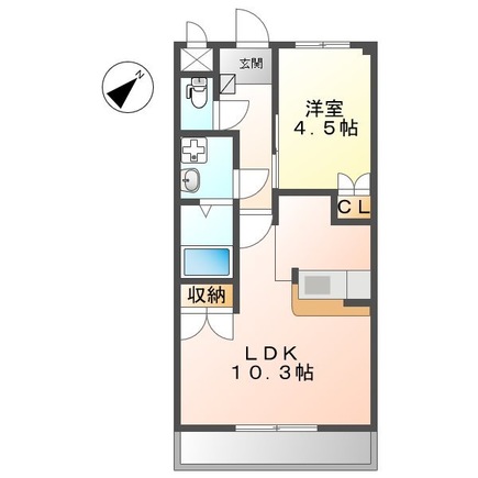 小野市中町のアパートの間取り