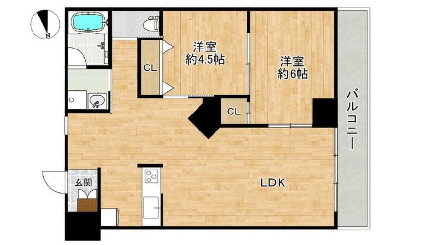 【台東区入谷のマンションの間取り】