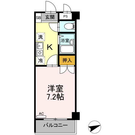 福山市春日町浦上のアパートの間取り