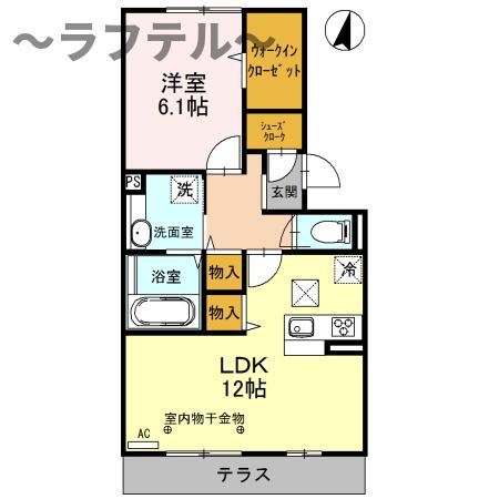 入間市鍵山のアパートの間取り