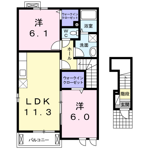 ル　スヴニールの間取り