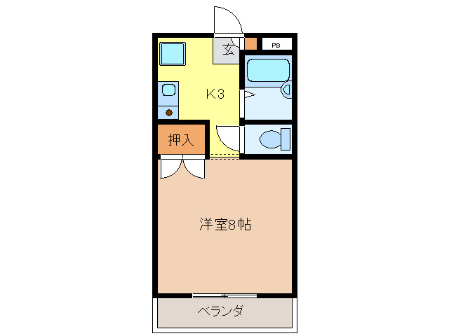 岐阜市交人のマンションの間取り