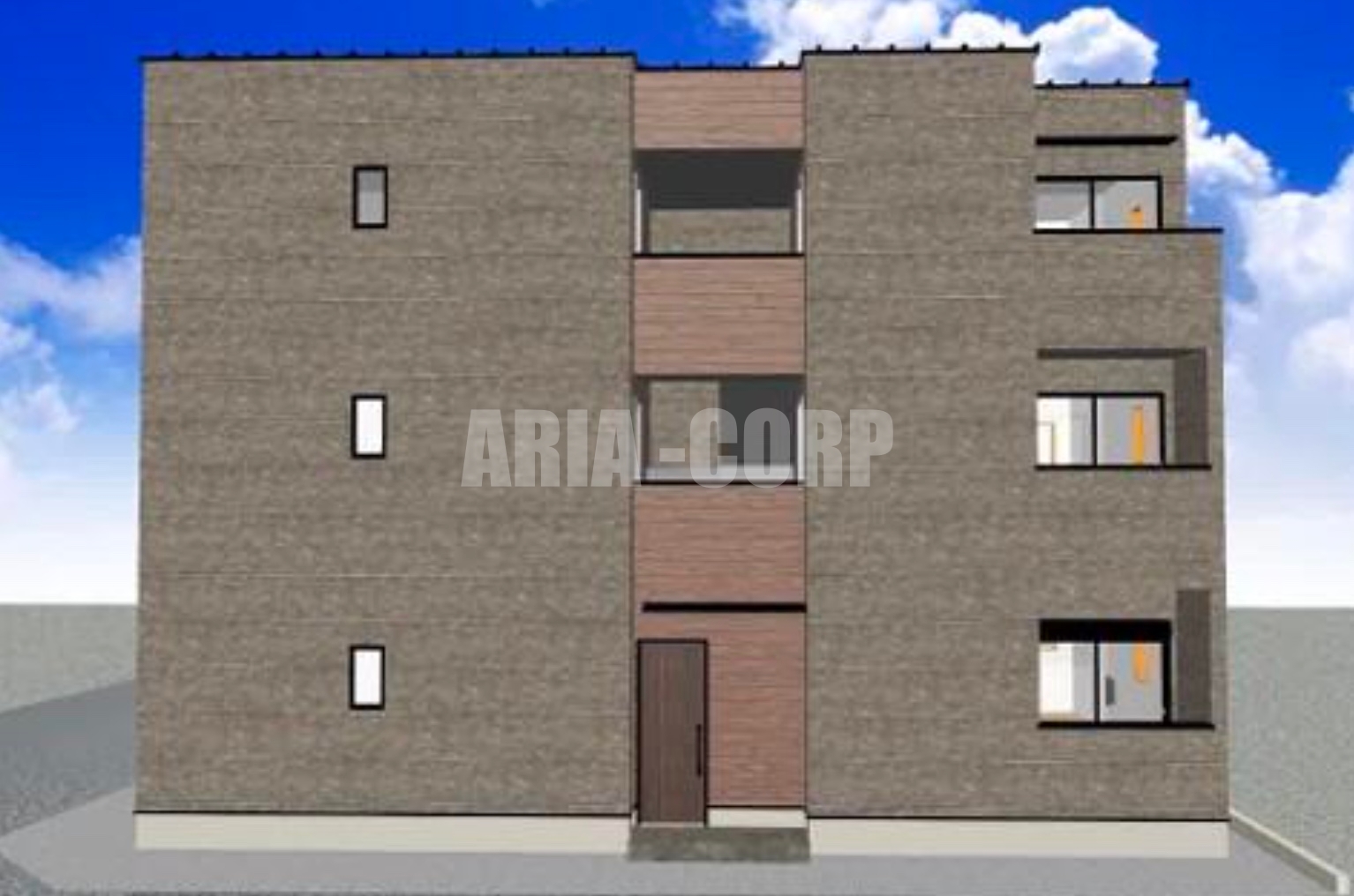 建物外観　2026年完成、全室角部屋設計のデザイナーズアパートです！