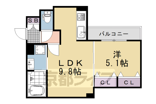 ラモーナ滝ノ町Iの間取り写真