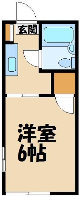 西武新宿線 所沢駅 徒歩5分 2階建 築36年の間取り写真