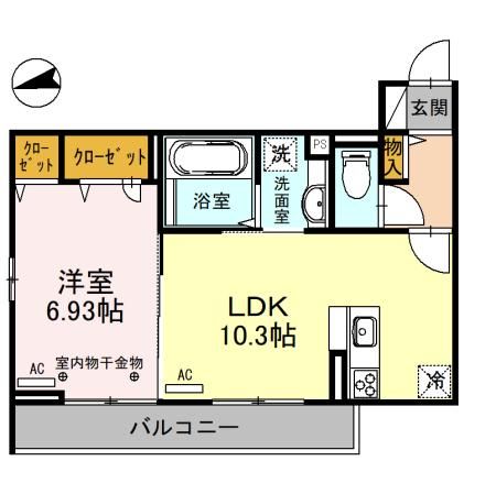 セッティエーム高崎 Aの間取り写真