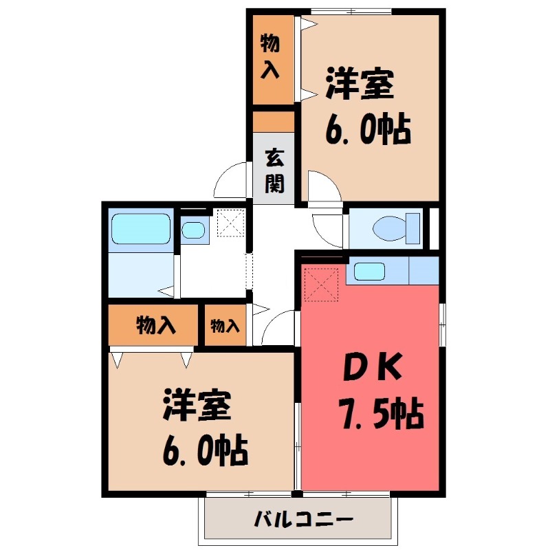 ファミール Aの間取り写真