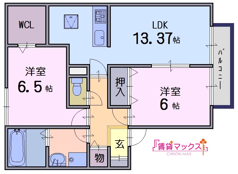 葛城市長尾のアパートの間取り