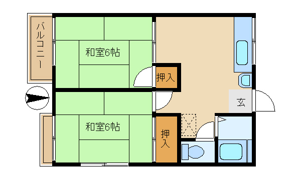 ファミーユ富士見Bの間取り