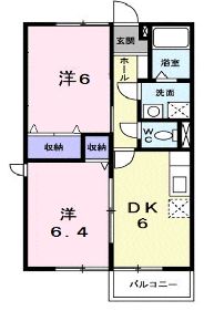 井原市高屋町のアパートの間取り