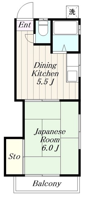 【大和市上和田のアパートの間取り】