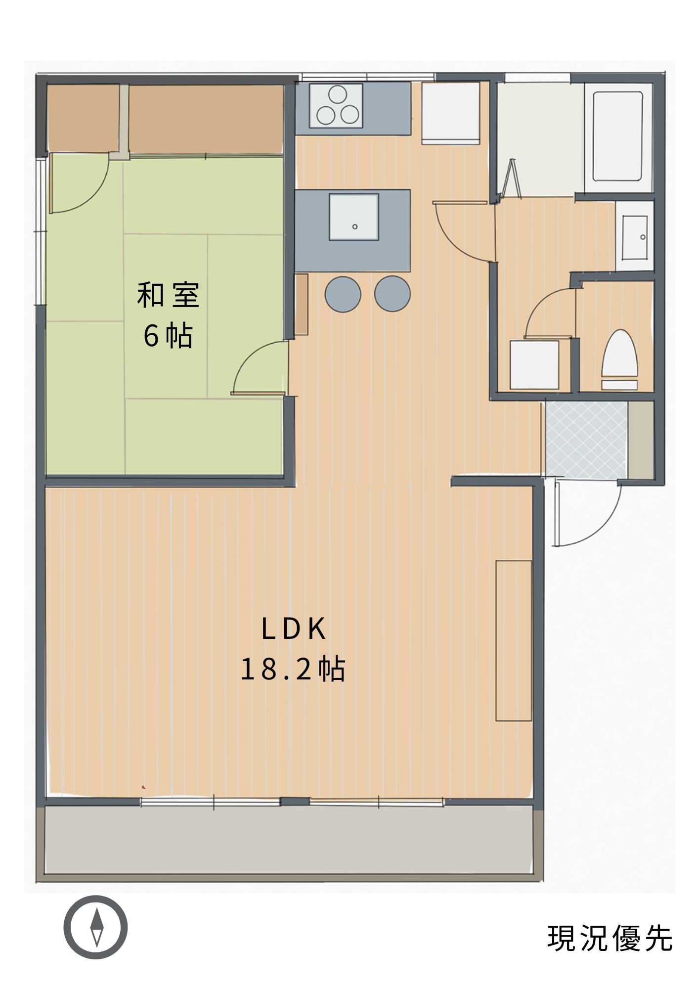 グランデール鬼丸の間取り