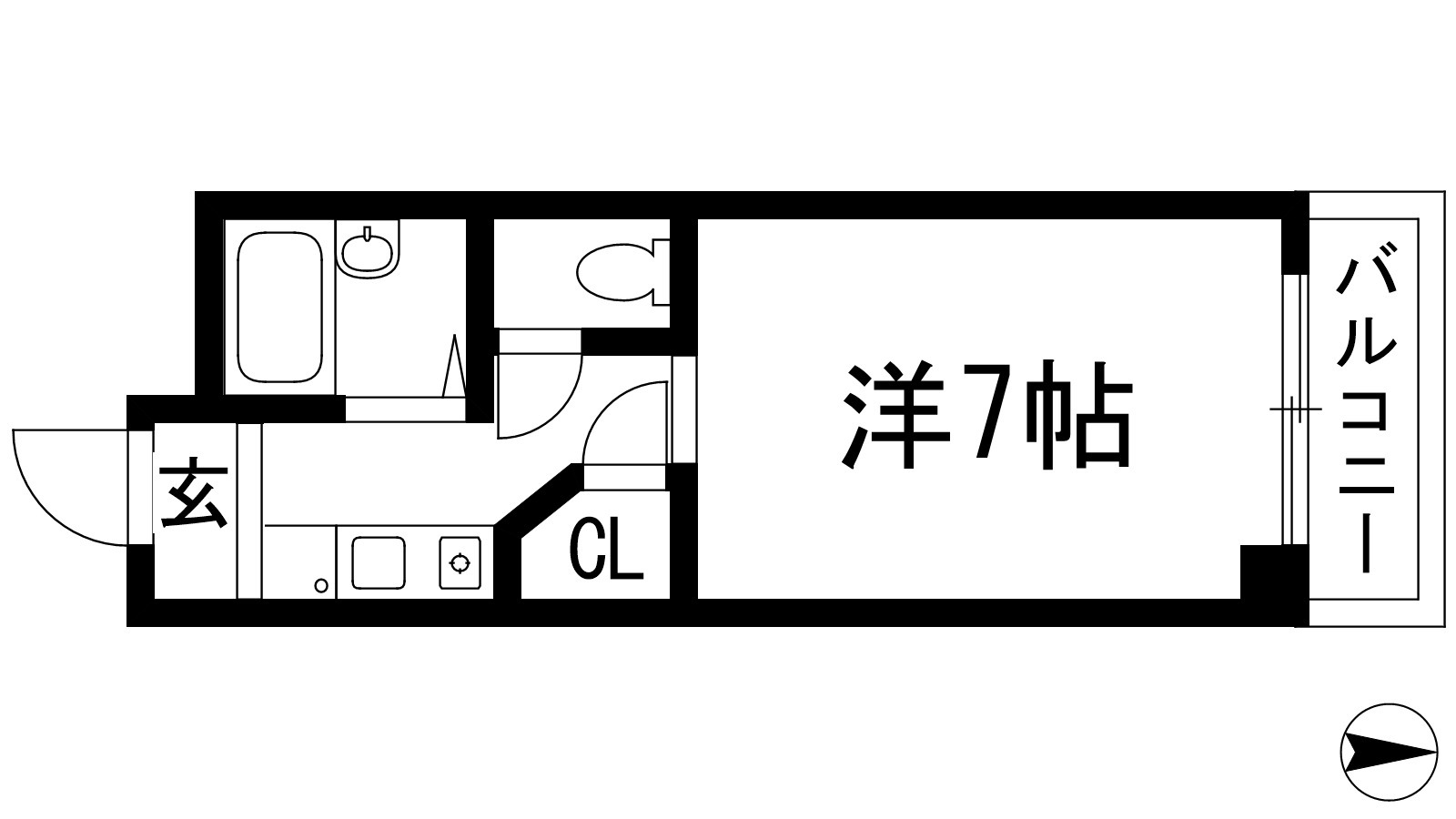 西宮市下大市東町のマンションの間取り