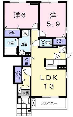 プラシード　カーサ　IIの間取り