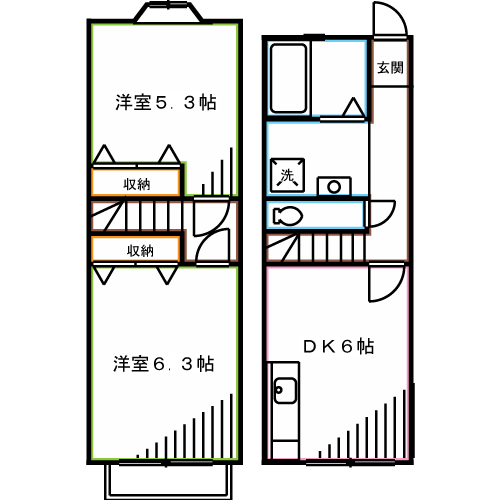 東京都調布市深大寺北町３（一戸建）の賃貸物件の間取り