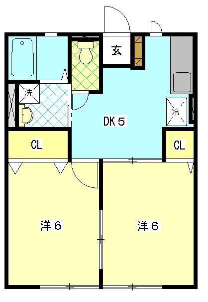 御殿場市中畑のアパートの間取り